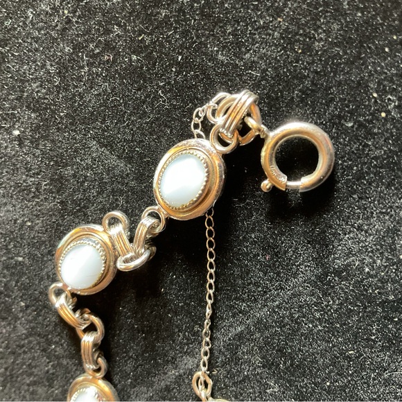 Moonstone Sterling Silver Bracelet Vintage - Picture 3 of 3